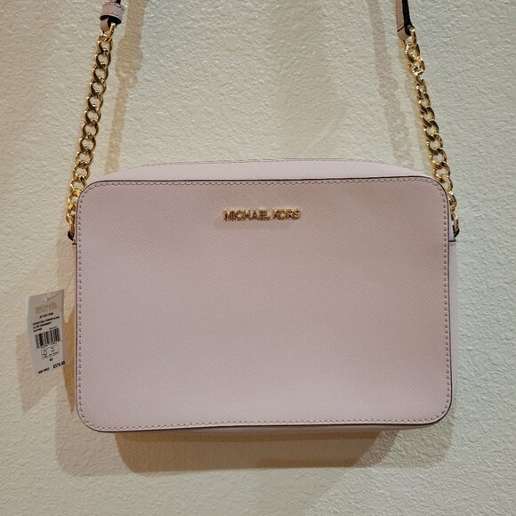 NWT Michael Kors Jet Set Crossbody in Powder Blush - Picture 1 of 11